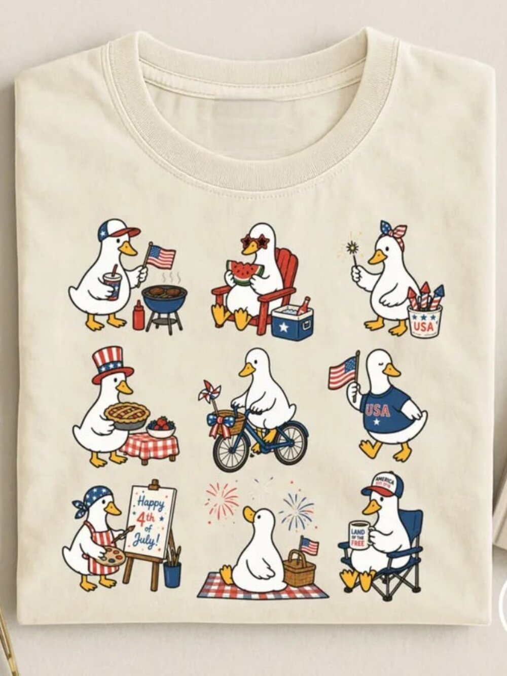 Funny 4th of July Goose Shirt, USA Independence Day Shirt